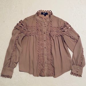 Alice Blue Tan Lace Blouse